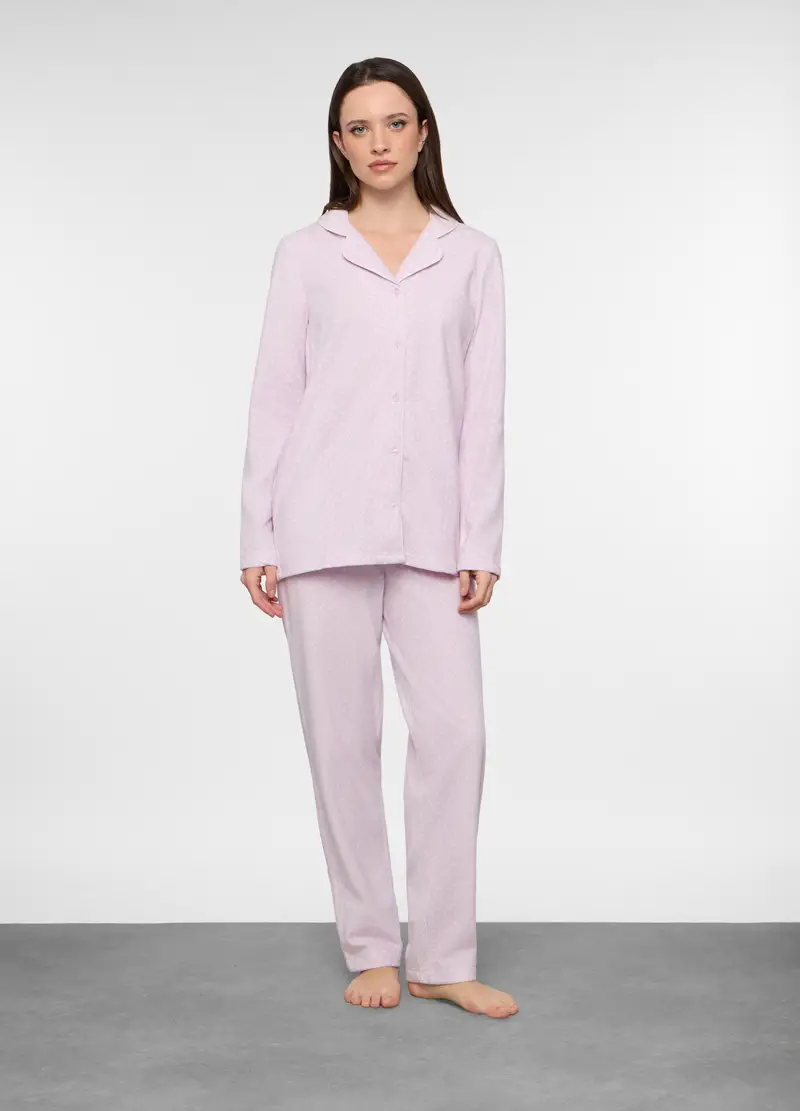 Upim Set Pigiama Lungo In Pile Donna, Rosa chiaro