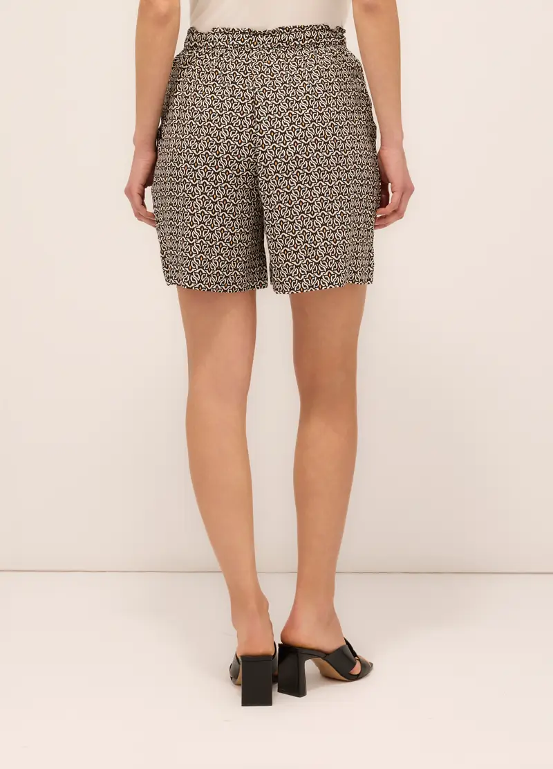 Upim, Shorts In Pura Viscosa Donna, Nero stampa 1, Taglia: S