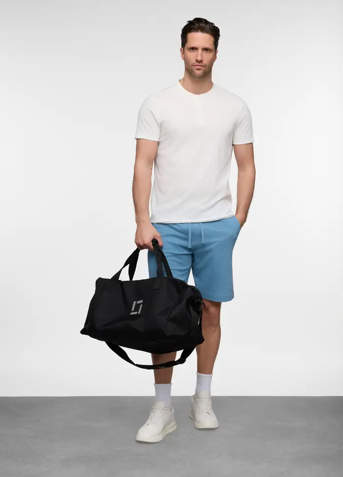 T-shirt Collo Serafino In Cotone Uomo, Unisex, Bianco