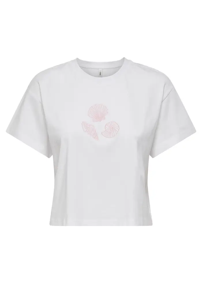 Upim T-shirt Cropped Fit, Unisex, Bianco