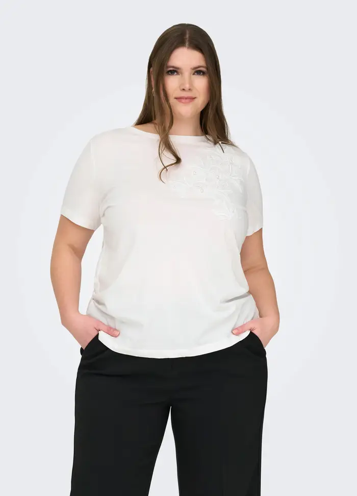 T-shirt Regular Fit, Unisex, Bianco