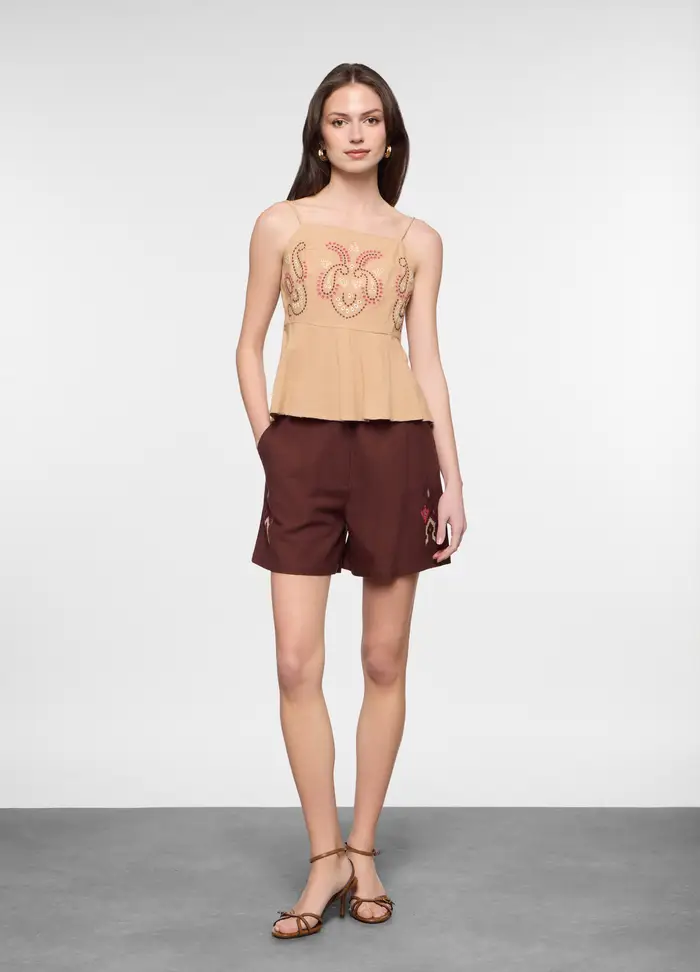 Upim Top Fit Regular Misto Lino Donna, Beige
