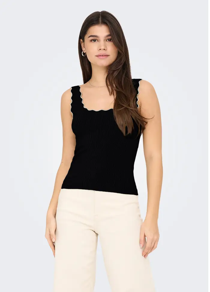 Top In Maglia, Unisex, Nero