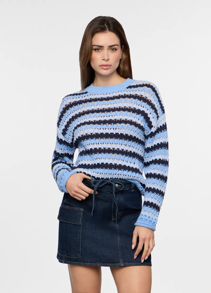 Upim Tricot In Puro Cotone Donna, Azzurro cielo