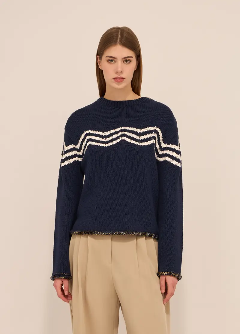 Upim Tricot In Puro Cotone Donna, Blu scuro