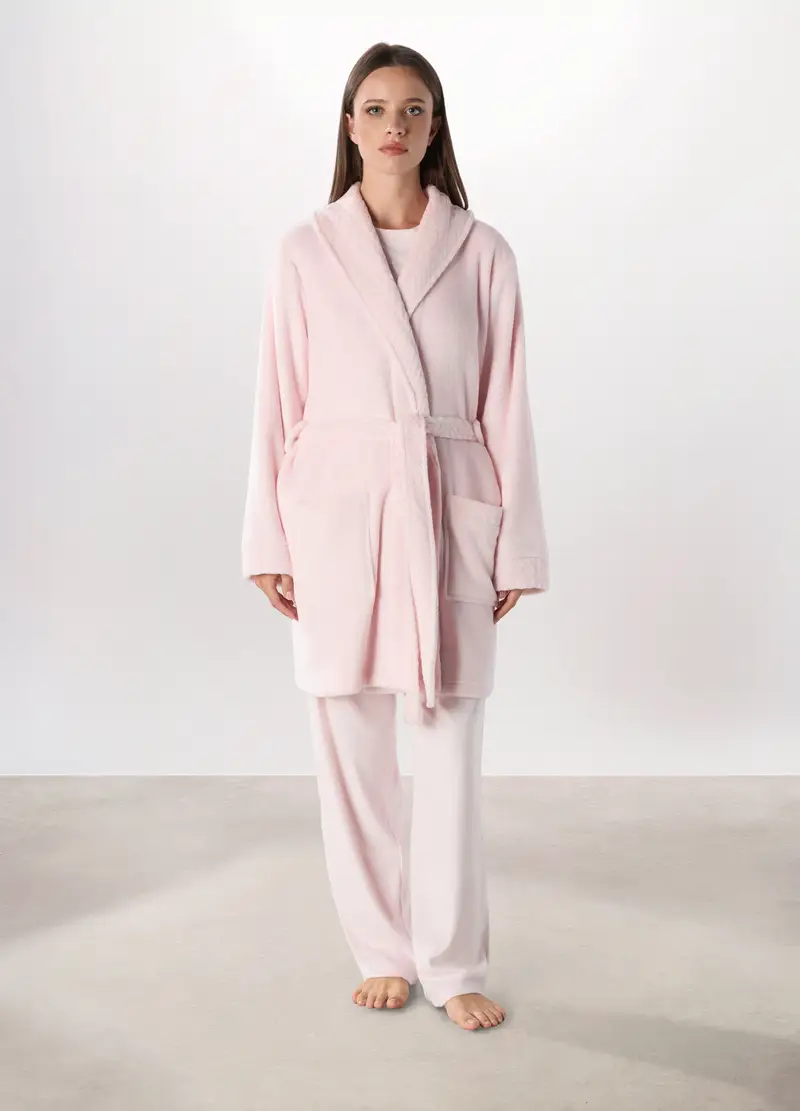 Upim Vestaglia In Coral Fleece Donna, Rosa chiaro