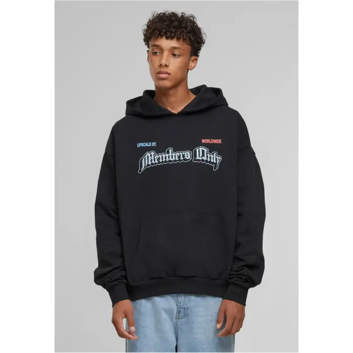 Upscale Felpa oversize con cappuccio Only Members Noir