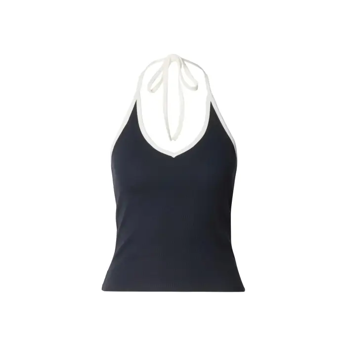 Urban Classics Canottiera da donna Piping Neckholder Bleu