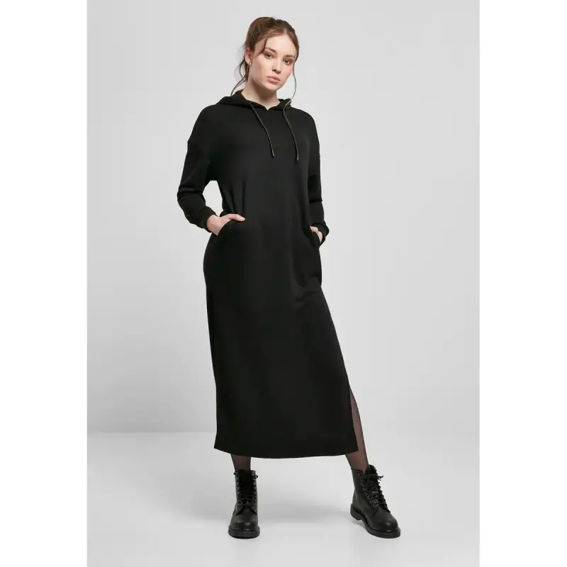 Urban Classics Felpa con cappuccio da donna cropped oversize high neck crew Noir