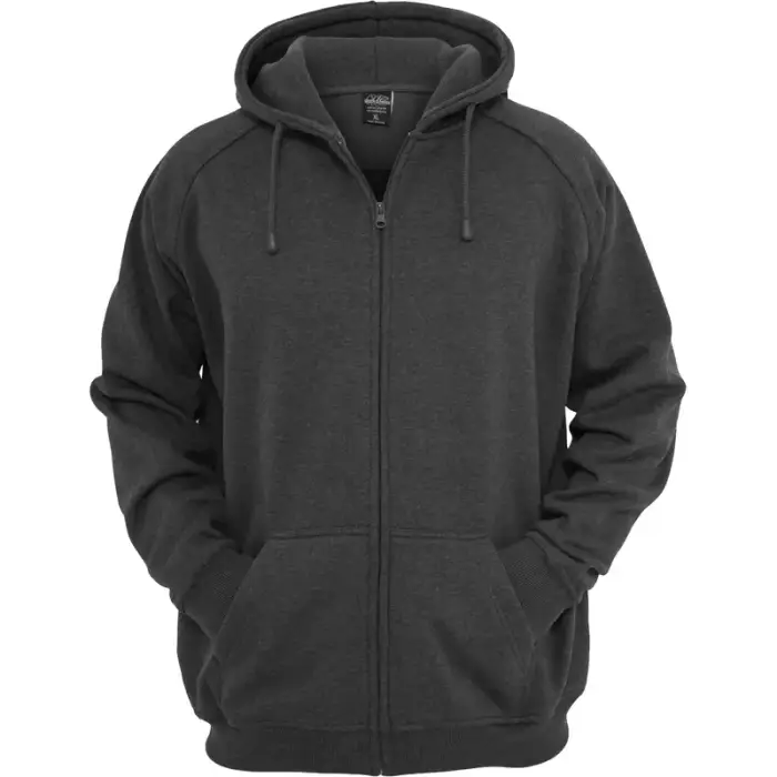 Urban Classics Felpa con cappuccio urban Classic zip long Marron