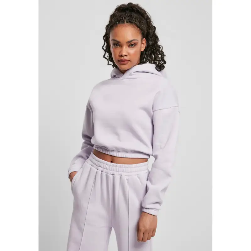 Urban Classics Felpa corta oversize con cappuccio da donna Violet