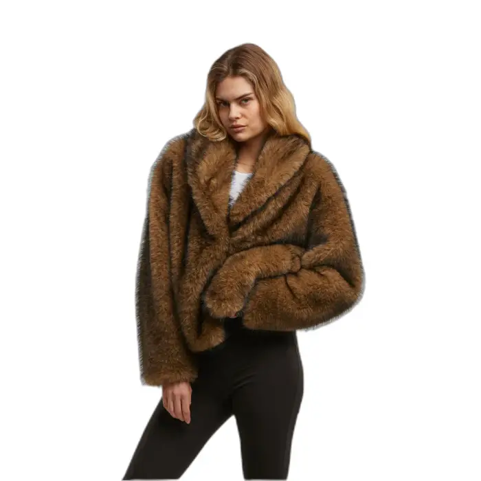 Urban Classics Giacca in pelliccia donna Marron
