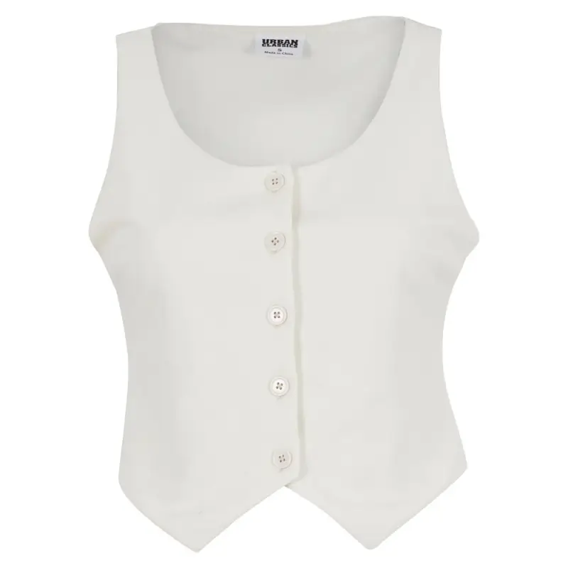 Urban Classics Gilet donna in jersey Blanc