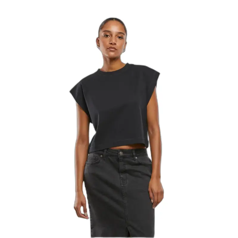 Urban Classics T-shirt oversize da donna Boxy Heavy Noir