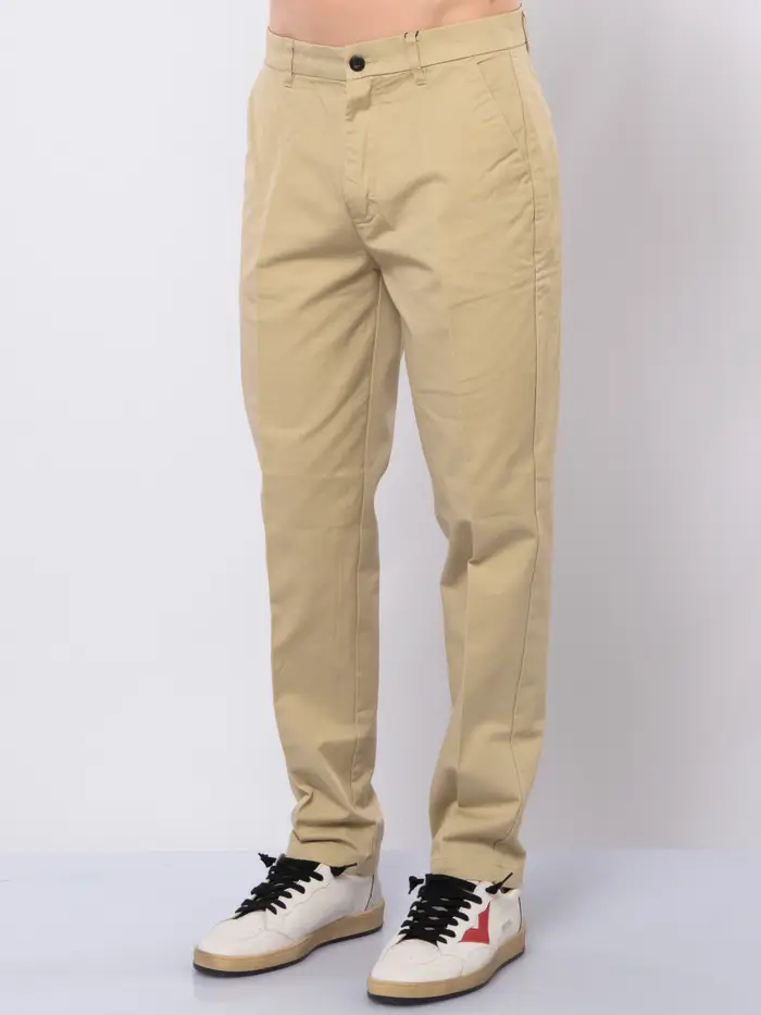 URBAN RING pantalone da uomo chino con logo BEIGE
