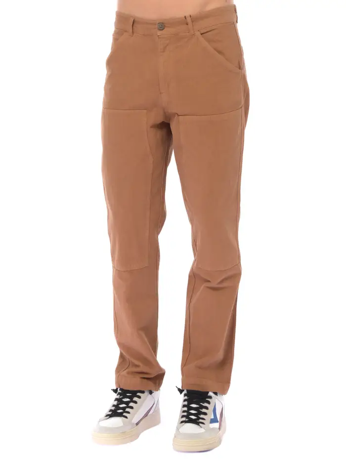 URBAN RING pantalone da uomo in cotone con tasche MARRON
