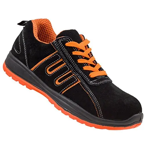 Urgent Scarpe antinfortunistiche da lavoro, unisex, modello 216 S1 EN ISO 20345, nero/arancione, 40 EU