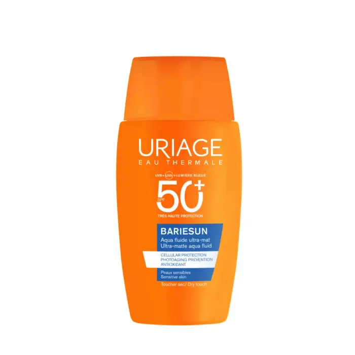 URIAGE Aqua Fluid Ultra Mat SPF50+ 50ml crema viso solare effetto opacizzante 50ml - Solare viso alta prot