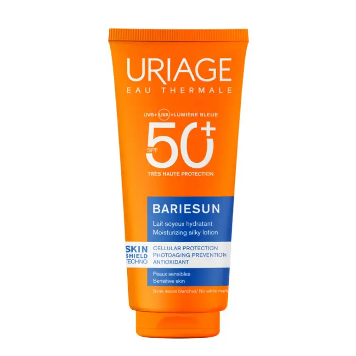 URIAGE Latte Solare Idratante SPF50+ - Protezione Viso E Corpo bambini e adulti 100ml - Latte solare corpo alta prot