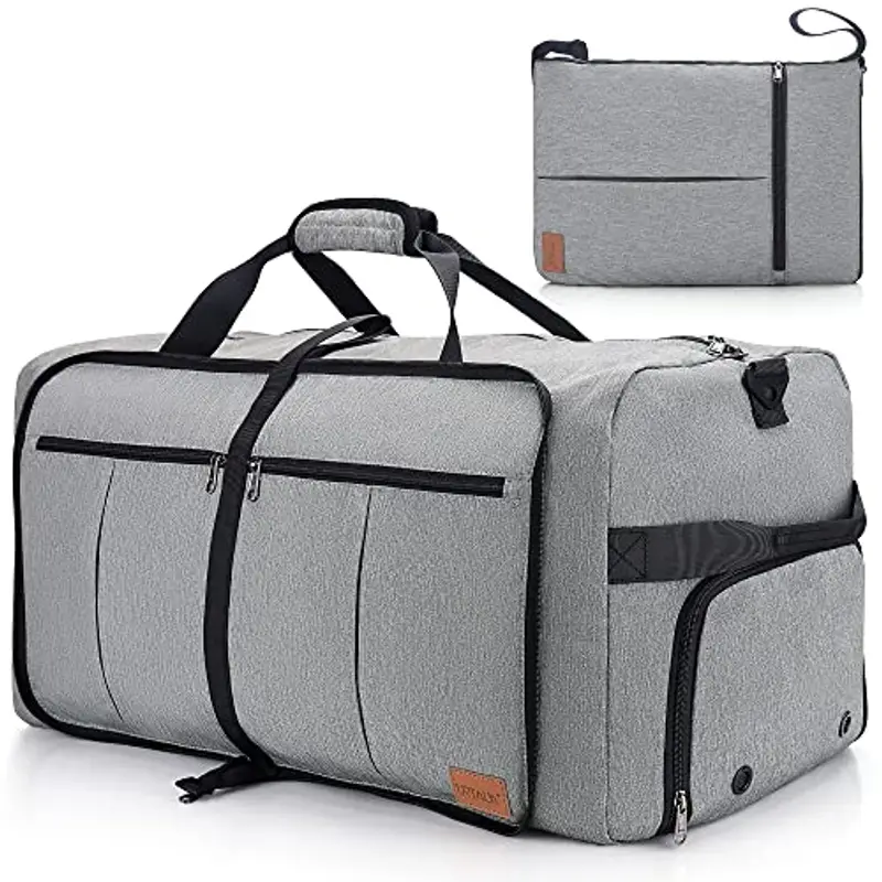 Urtala Borsa da viaggio pieghevole per uomo e donna, 120 l, borsa da notte Weekender con scomparto per scarpe, borsa impermeabile per