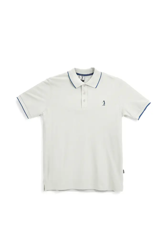 Polo Grigia con profili a contrasto e logo ricamato Us golf PO2002 [GRIGIO]