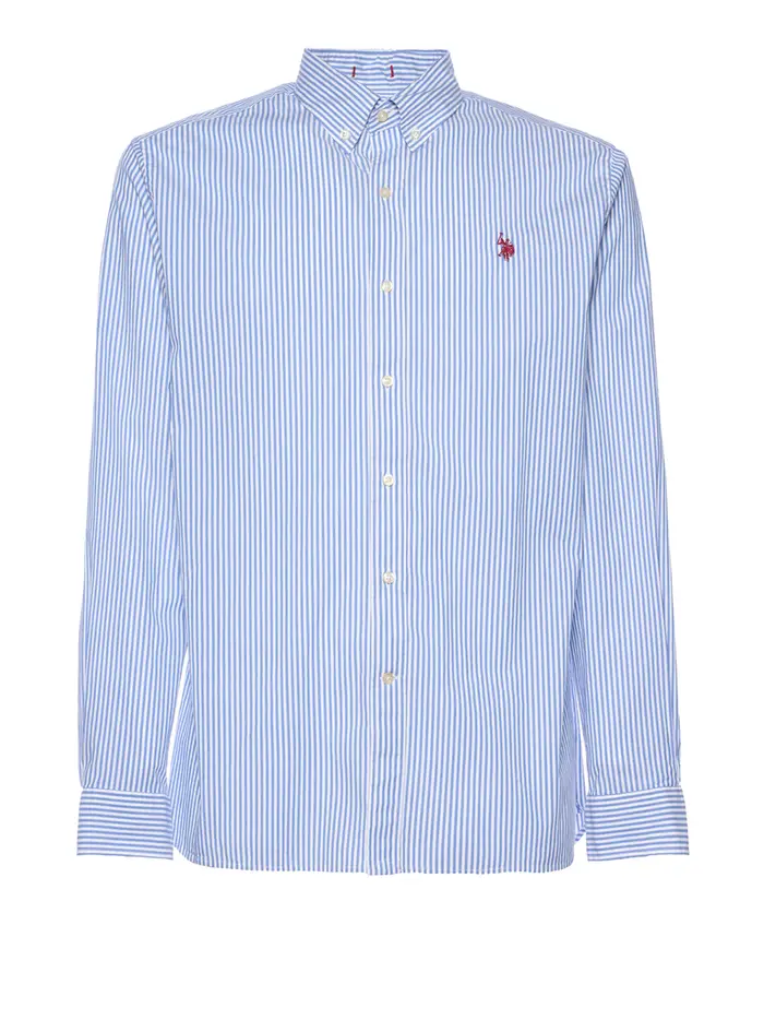 camicia casual u s polo assn earle da uomo - celeste