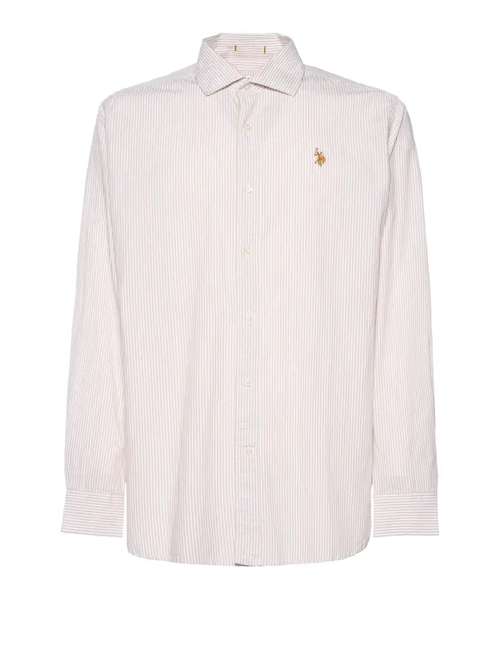 camicia casual u s polo assn ivor da uomo - avorio