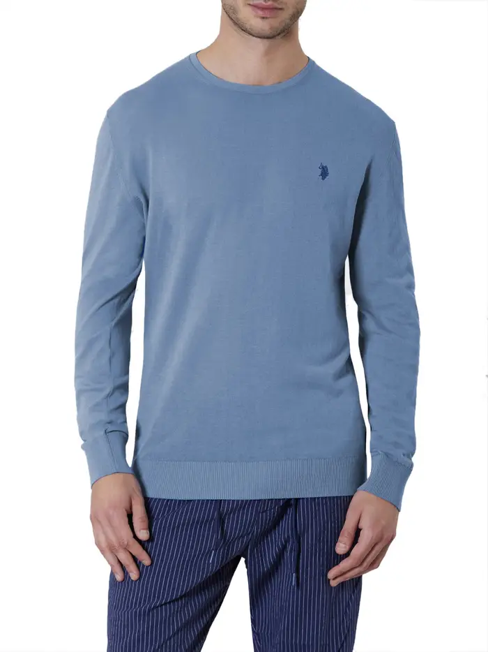 pullover u s polo assn kemp da uomo - celeste