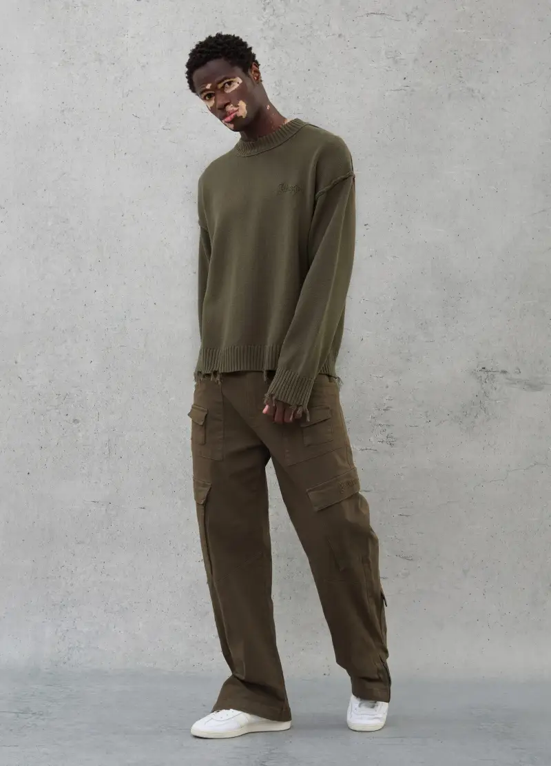 UTOPJA Cargo Pants Military Green, Uomo, Verde
