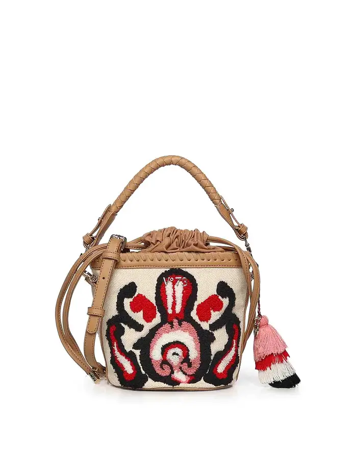 V°73 Borsa A Secchiello Marilena Con Logo Multicolore