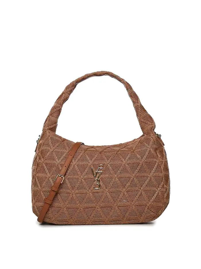 V°73 Borsa a tracolla con logo Beige