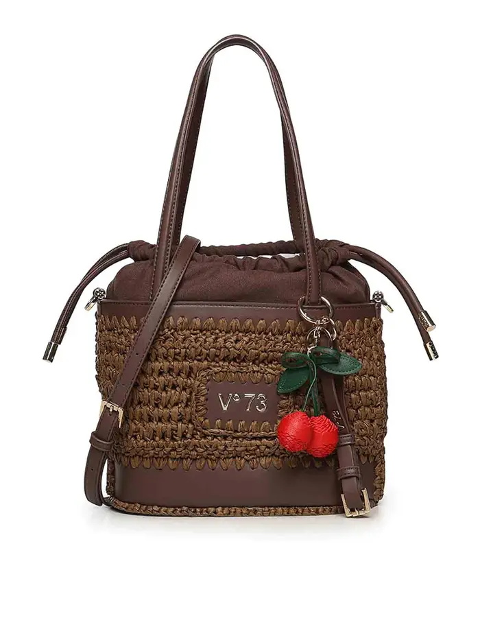 V°73 Borsa Alisya Con Logo Marrone Scuro