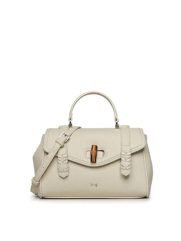 V°73 Borsa Beatrice Con Logo Crema