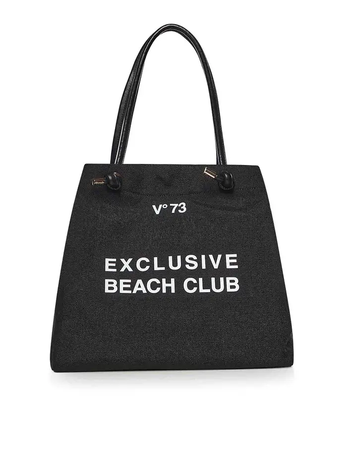 V°73 Borsa Esclusiva Con Logo Nero