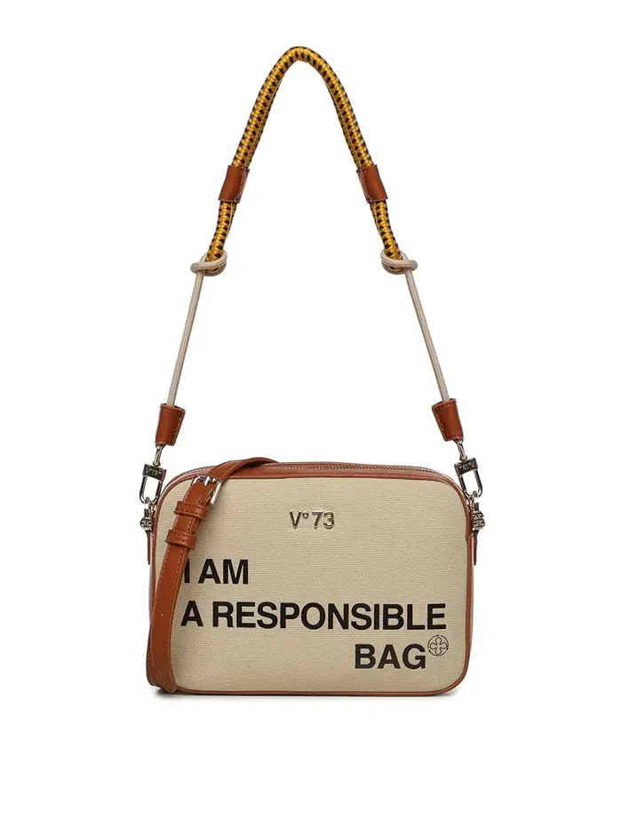 V°73 Borsa responsabile con logo Bianco