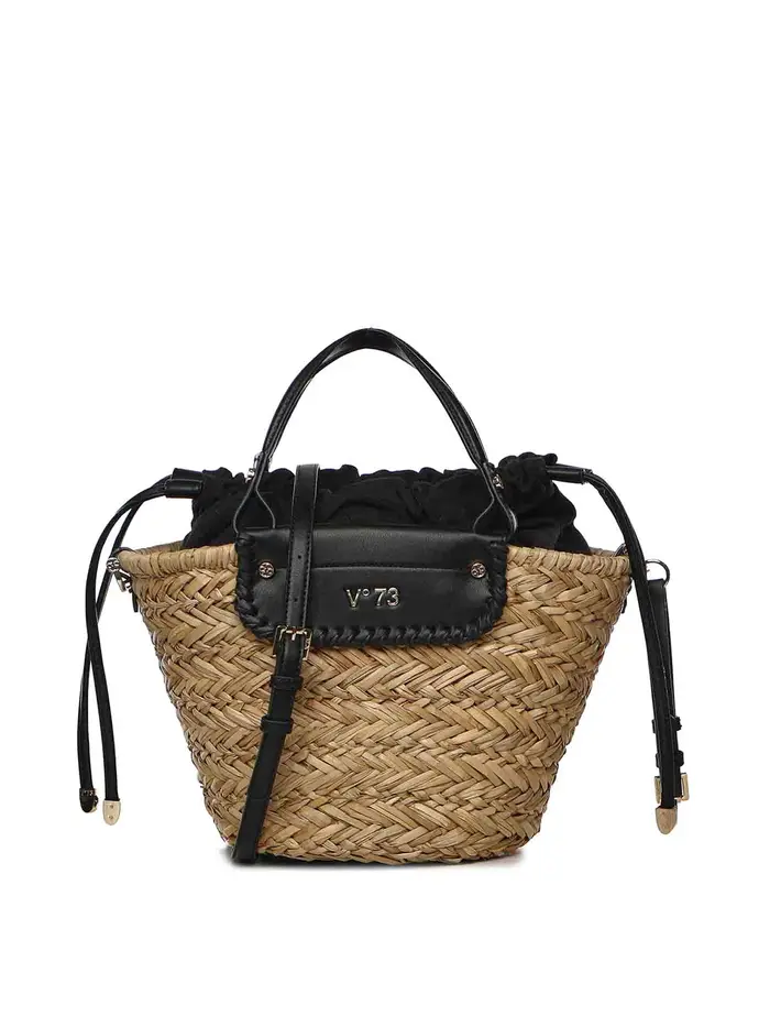 V°73 Borsa Vanna Con Logo Nero