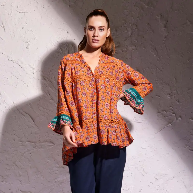 Vacanze Italiane BLUSA ISLA MUJERES | Colore Arancio