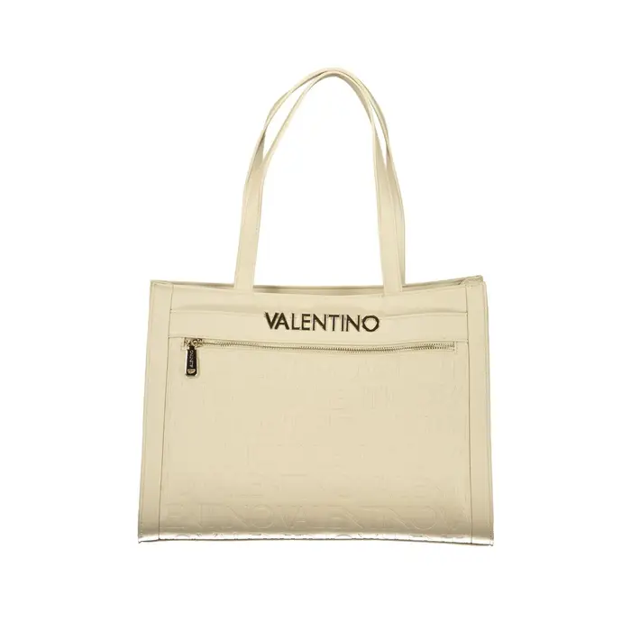 Valentino Bags Borsa a Spalla Donna Beige Chiusura con Zip