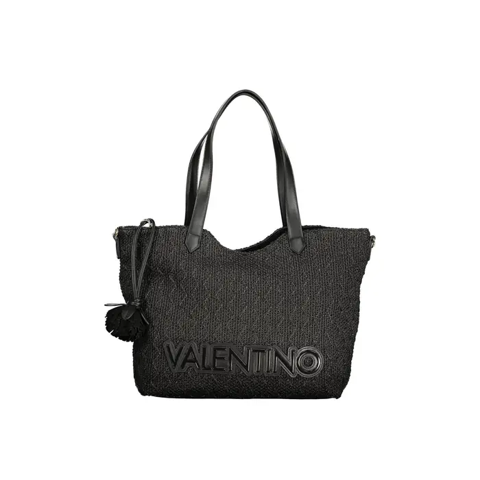 Valentino Bags Borsa a Spalla Donna Nera Stampa in Rilievo Nero
