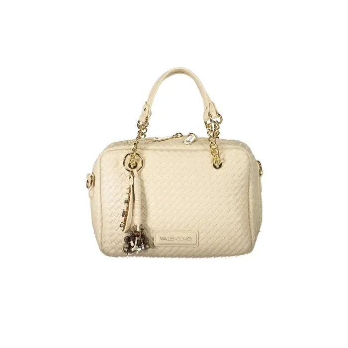 Borsa a Tracolla Donna Beige Chiusura con Zip