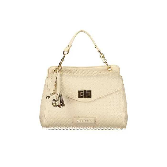 Borsa a Tracolla Donna Beige Chiusura con Zip
