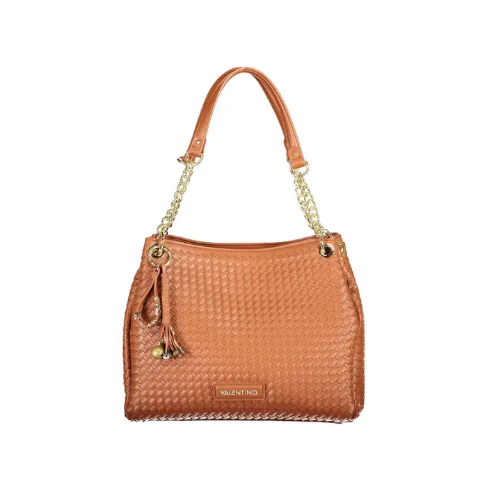 Borsa a Tracolla Donna Marrone Chiusura con Zip
