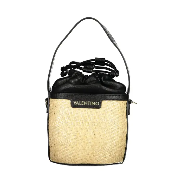 Borsa a Tracolla Donna Nera Chiusura a Coulisse Logo Nero