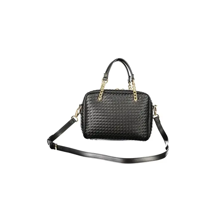 Borsa a Tracolla Donna Nera Chiusura con Zip Nero