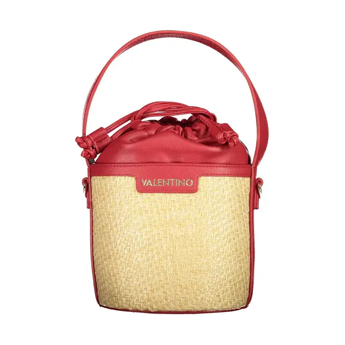 Borsa a Tracolla Donna Rossa Chiusura a Coulisse Logo Rosso