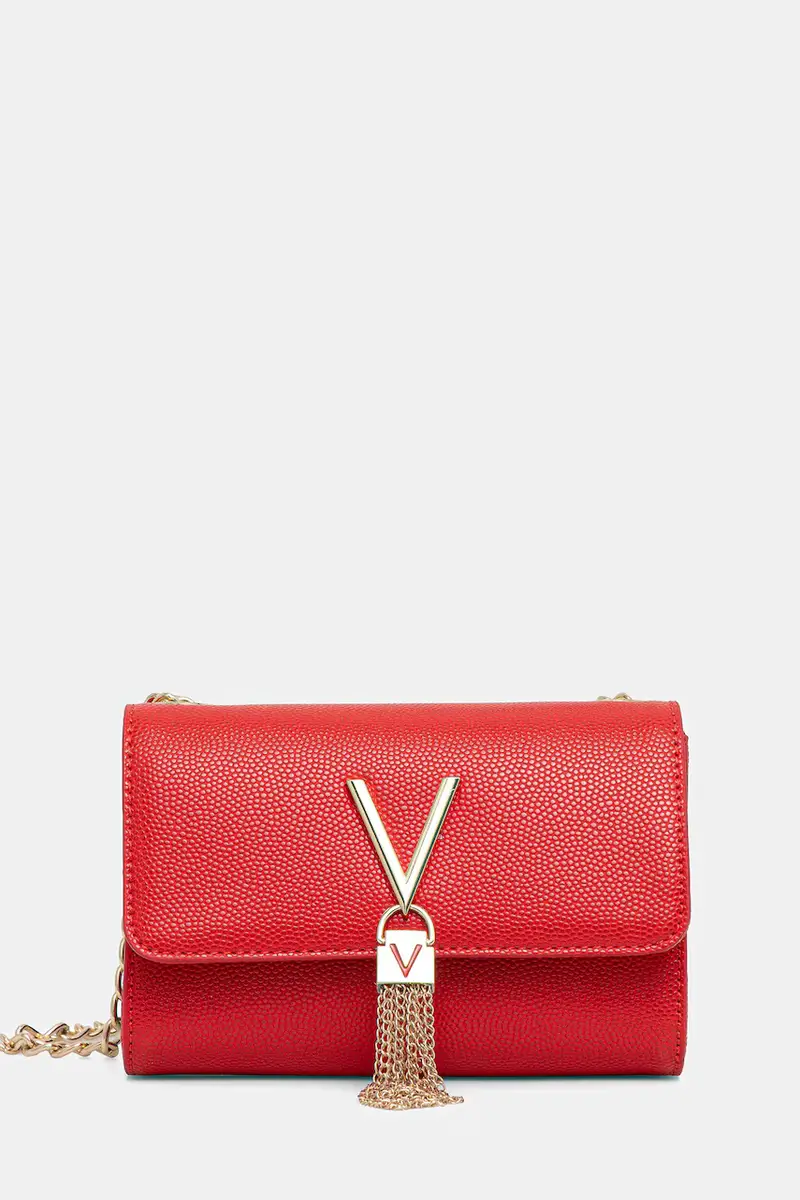 Borsa a Tracolla Donna Rossa Catena Removibile Rosso