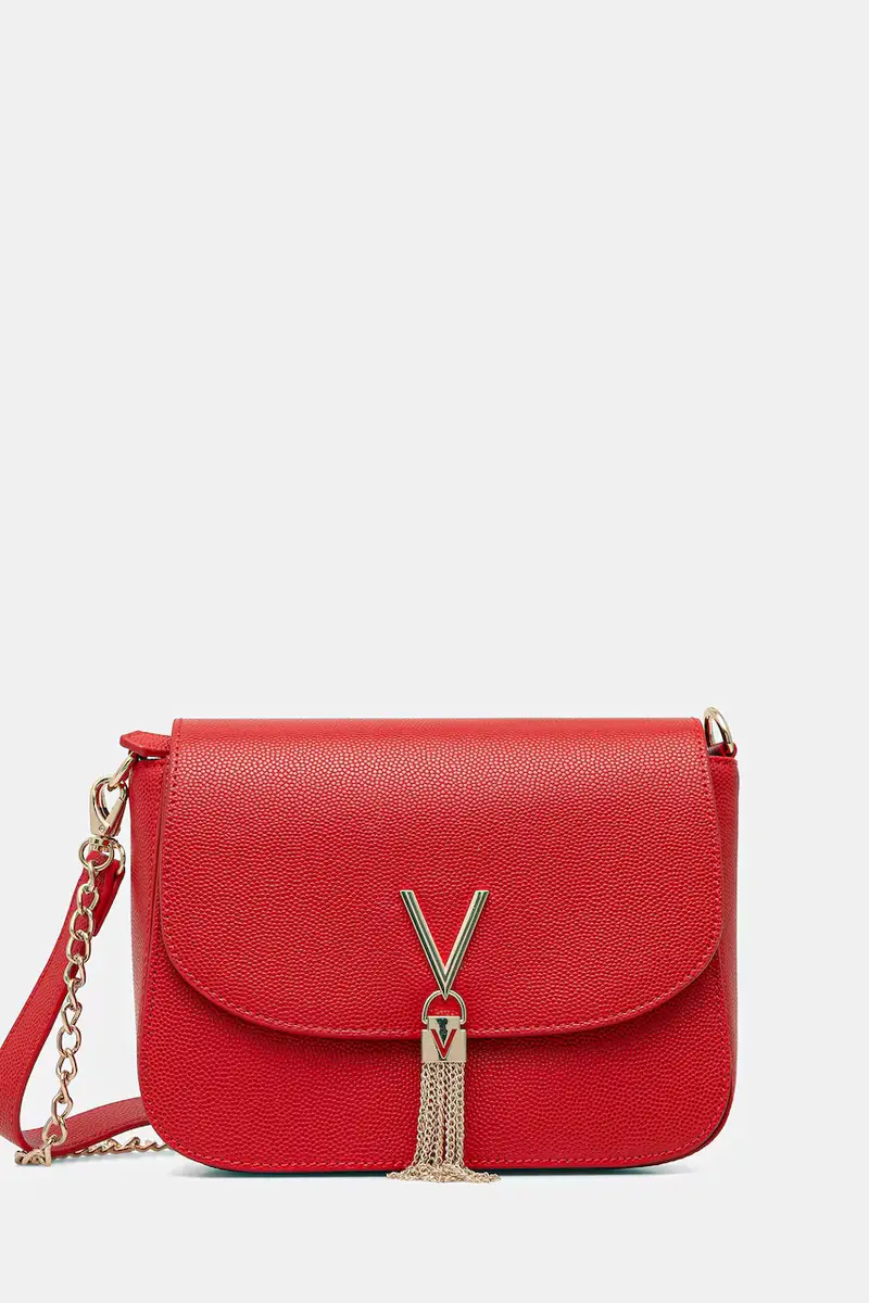 Valentino Bags Borsa a Tracolla Donna Rossa Dettagli a Contrasto Rosso