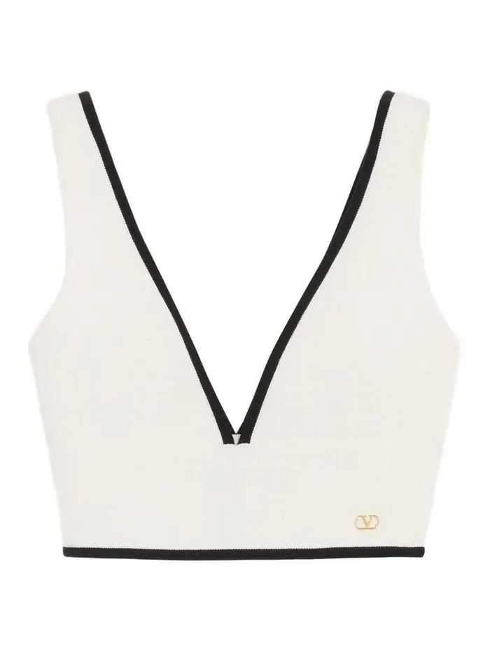 Valentino Canotta in cotone Bianco