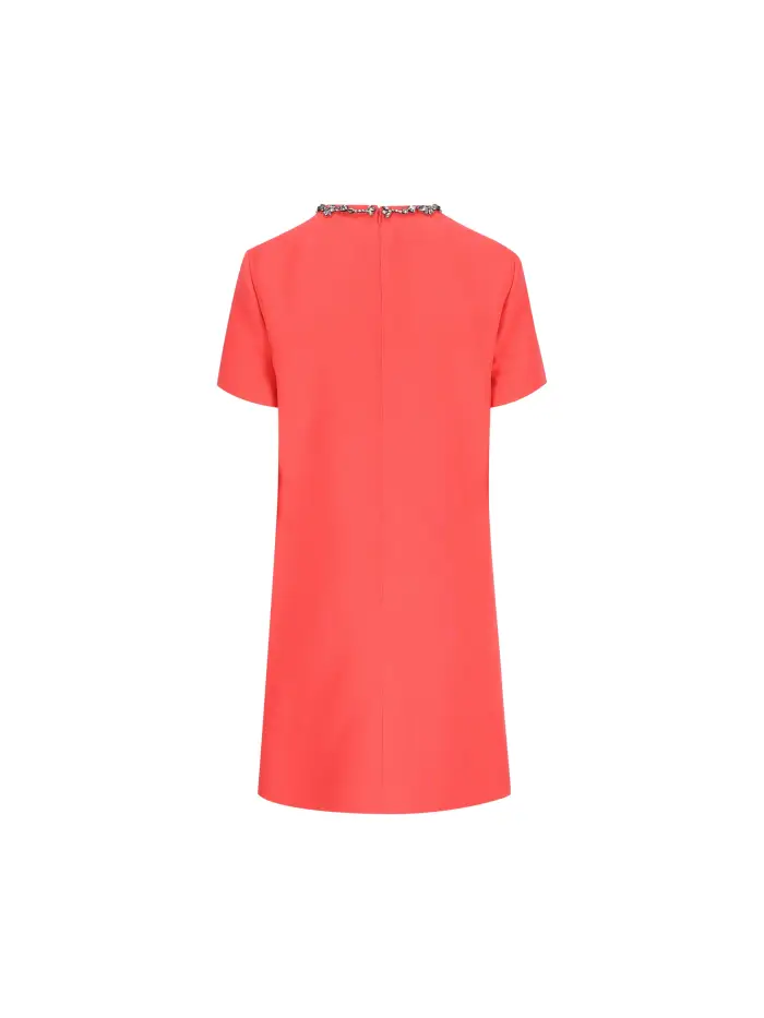 Abito corto in crepe couture ROSA