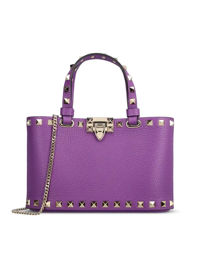 Borsa realizzata in pelle VIOLA